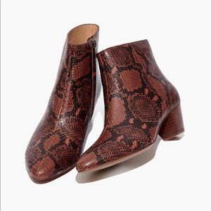 MADEWELL The Bea Boot in Snake Embossed Leather